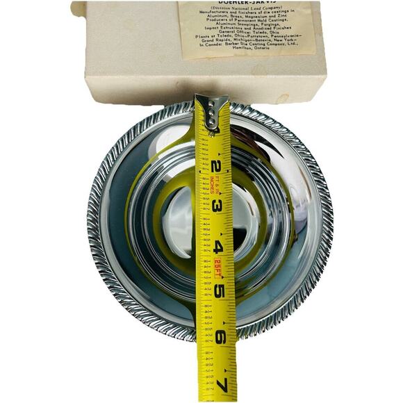 New Doehler Jarvis Utility Bowl Division National Lead Co Silver Chrome In Box - Picture 8 of 11